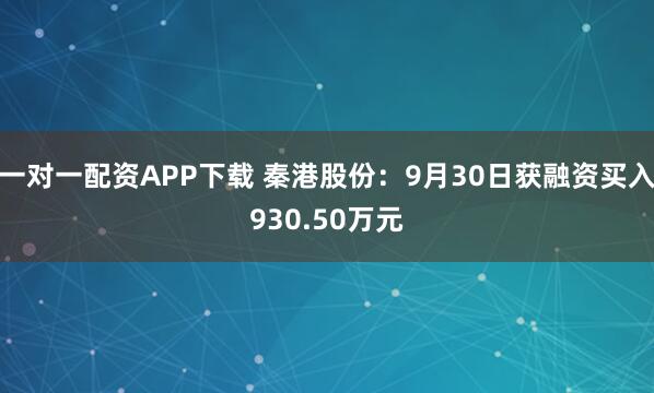 一对一配资APP下载 秦港股份：9月30日获融资买入930.50万元